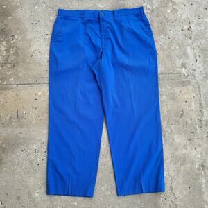 Vintage 80s Thomson Chino Pants 42x30 Blue Loose Minimalist Old Money